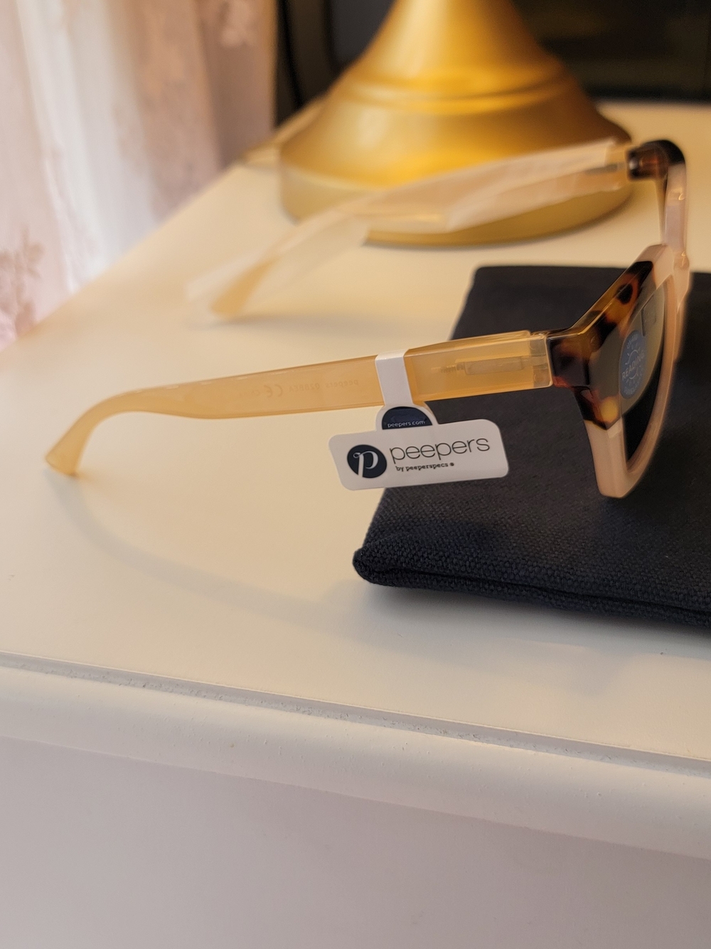 Tan/Tortoise Reader/Sunglasses Stylish Tan Frame with Tortoise Accents - Picture 3 of 6